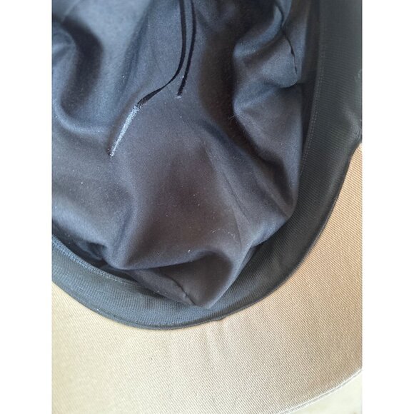 Tan Polyester Newsboy Cap With Black Lining & Short Brim For Adults - Picture 6 of 6